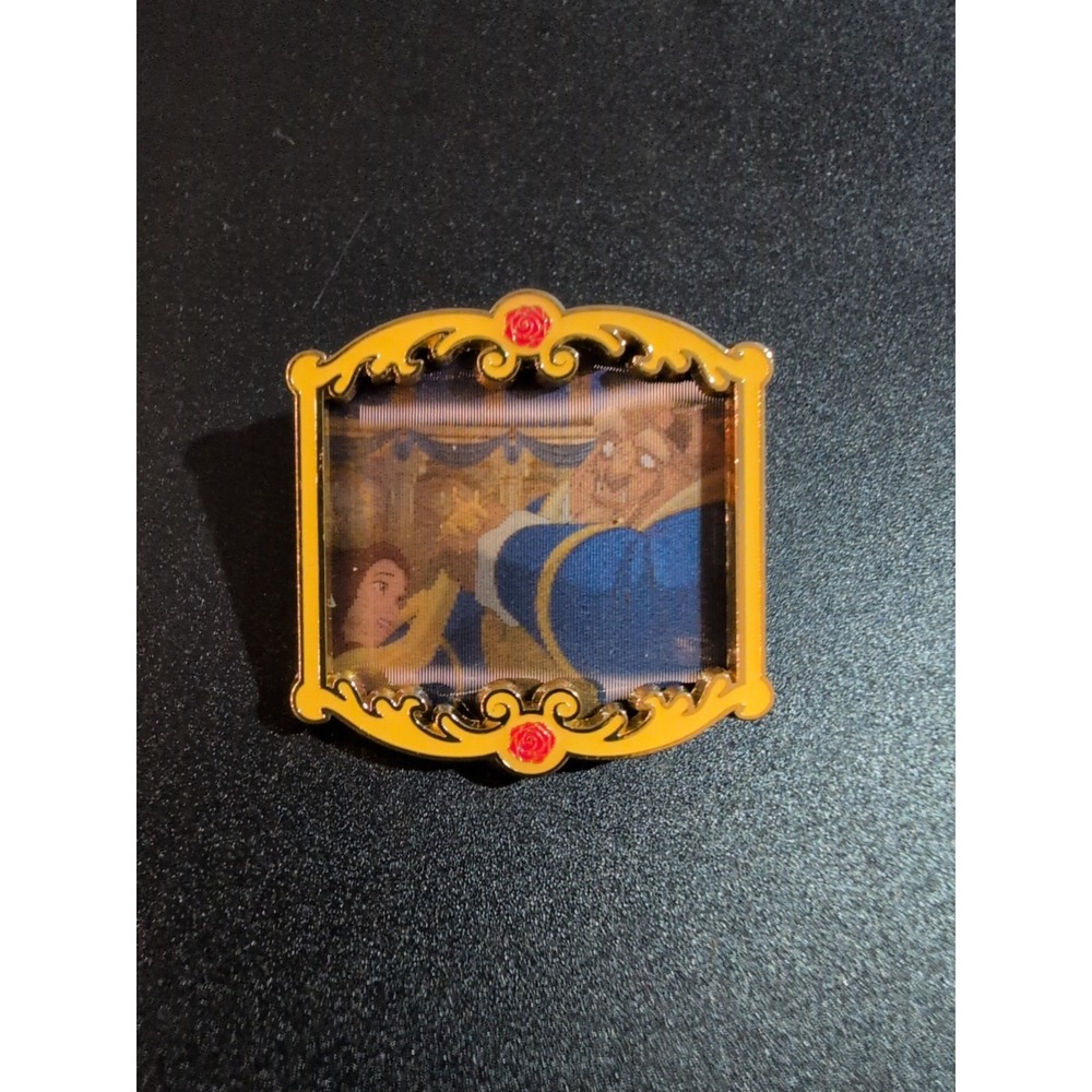 Loungefly Disney Beauty and the Beast Lenticular Pin Belle Beast Dancing